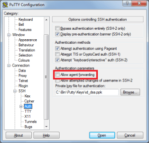 Allow Agent Forwarding